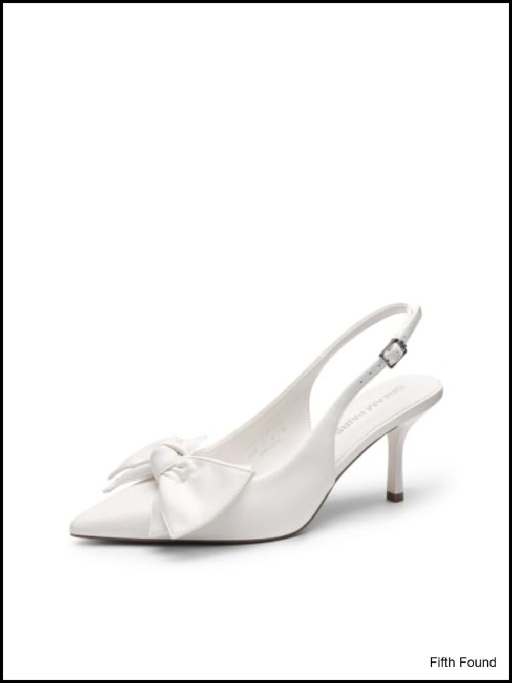 Women's Faux Leather Slingback Pump Heels with Bow Stiletto